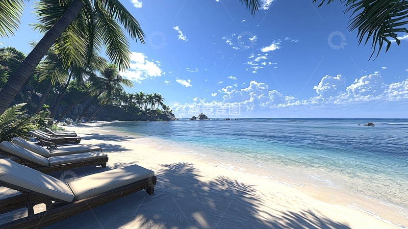 高清大图下载【趣麦麦图】热带海滩风景如画