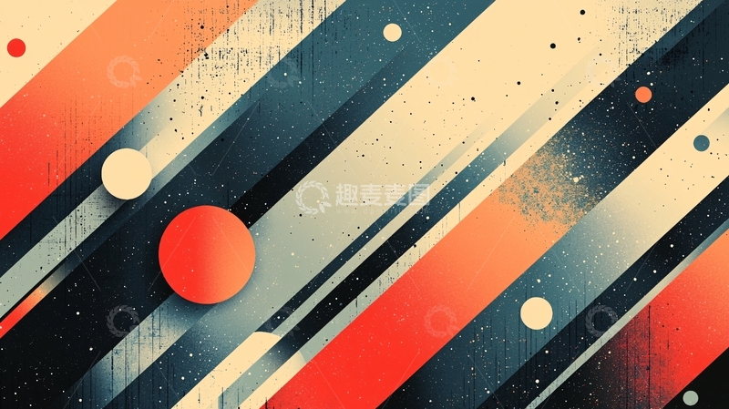 高清大图下载【趣麦麦图】抽象条纹圆点背景