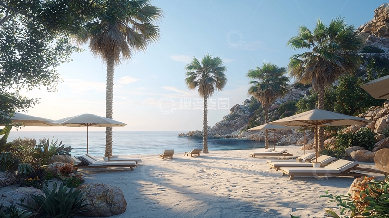 高清大图下载【趣麦麦图】热带海滩度假胜地