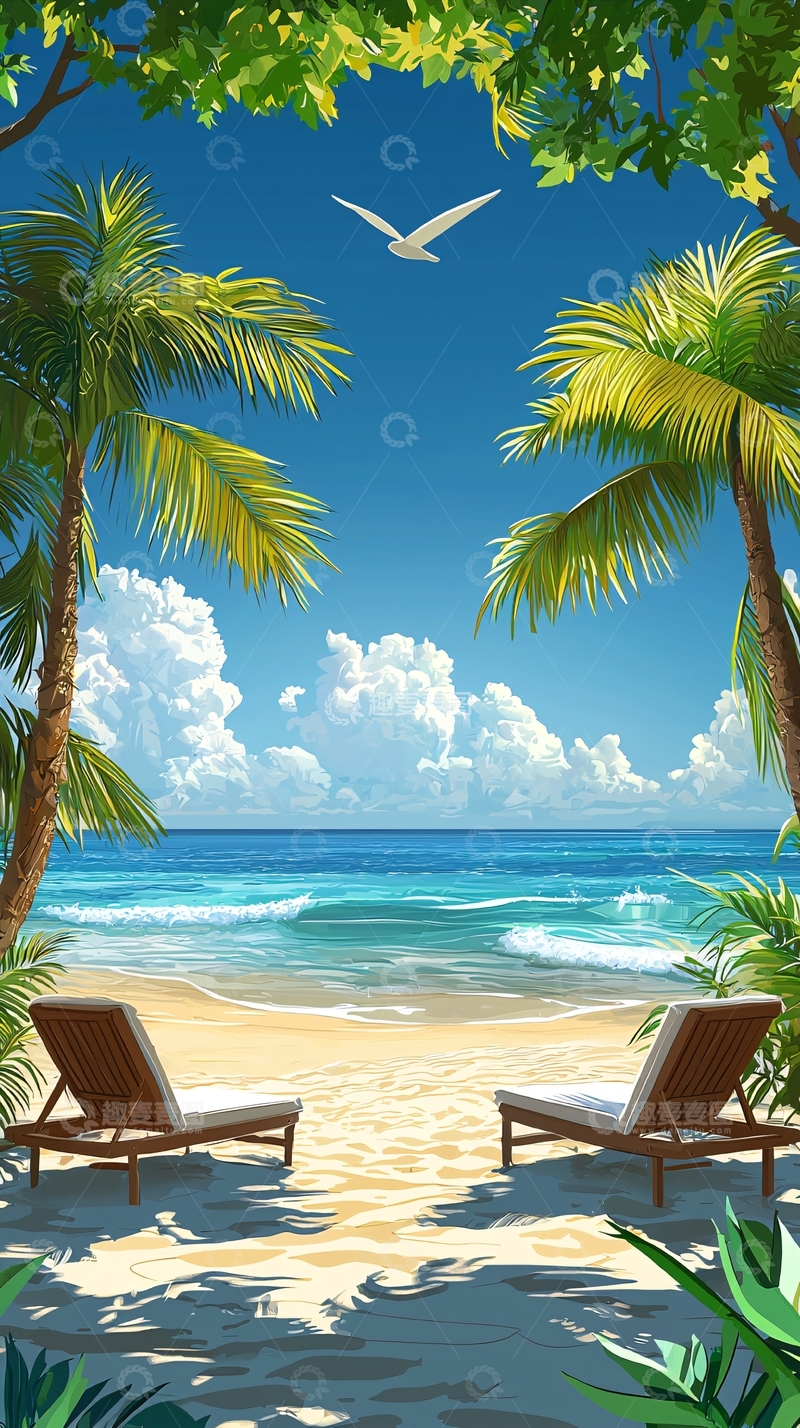 高清大图下载【趣麦麦图】热带海滩度假胜地