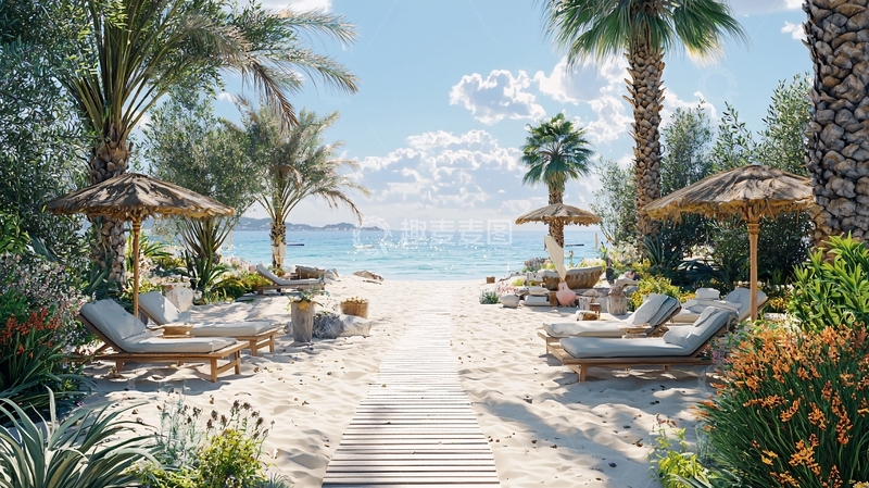 高清大图下载【趣麦麦图】海边度假胜地