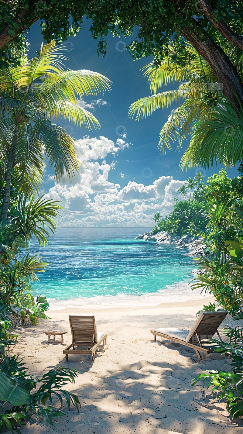高清大图下载【趣麦麦图】海滩度假天堂