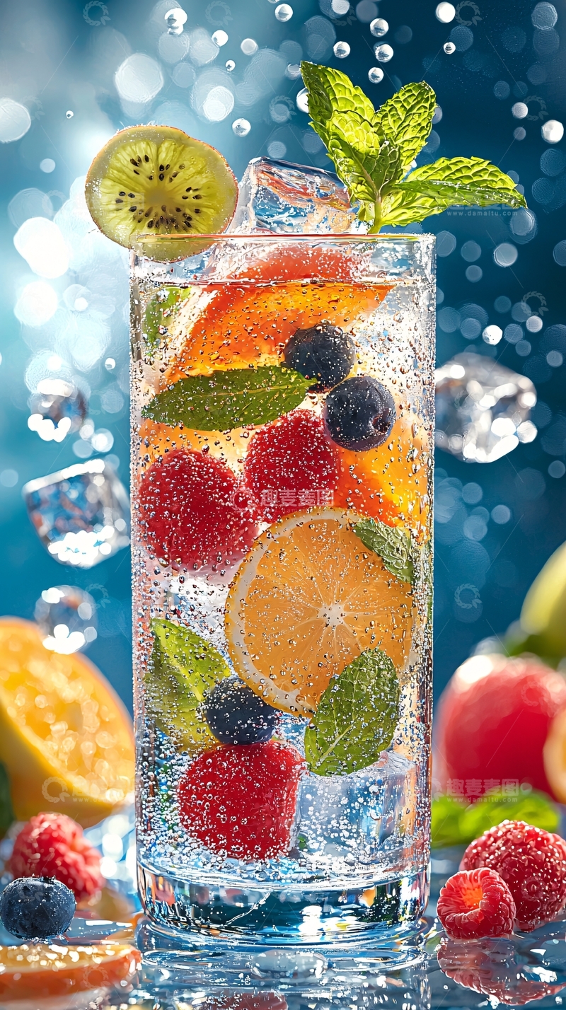高清大图下载【趣麦麦图】水果冰饮清凉特写
