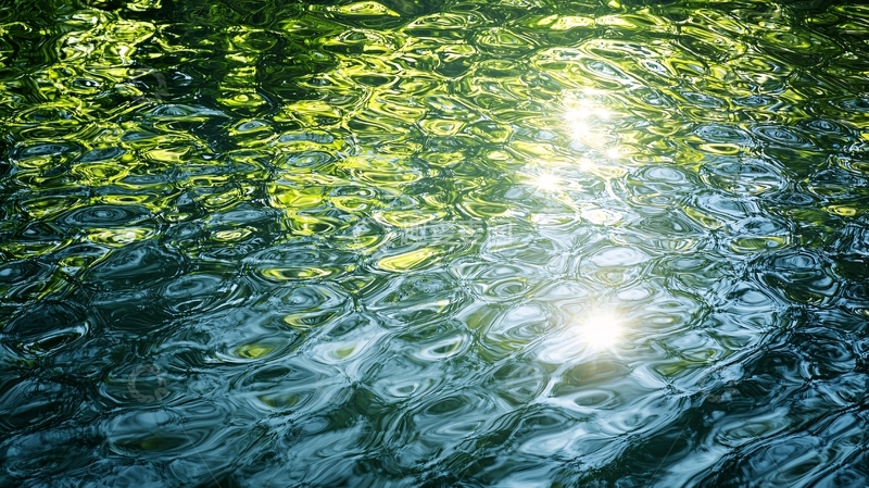 高清大图下载【趣麦麦图】水面光影交错波纹