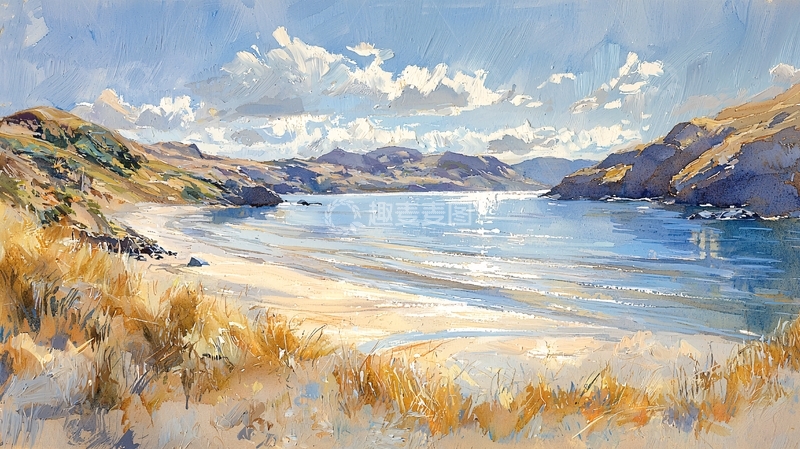 高清大图下载【趣麦麦图】宁静的海湾风景