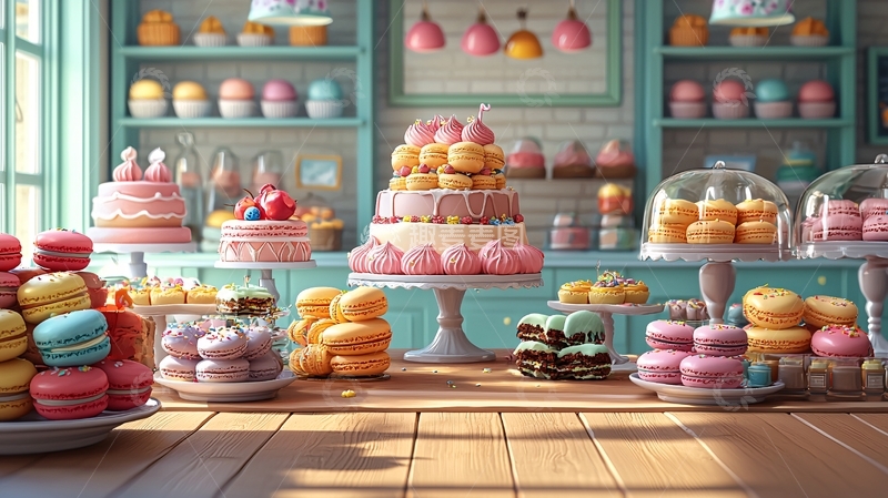 高清大图下载【趣麦麦图】精致的甜点店