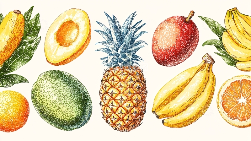 高清大图下载【趣麦麦图】色彩鲜艳的水果静物