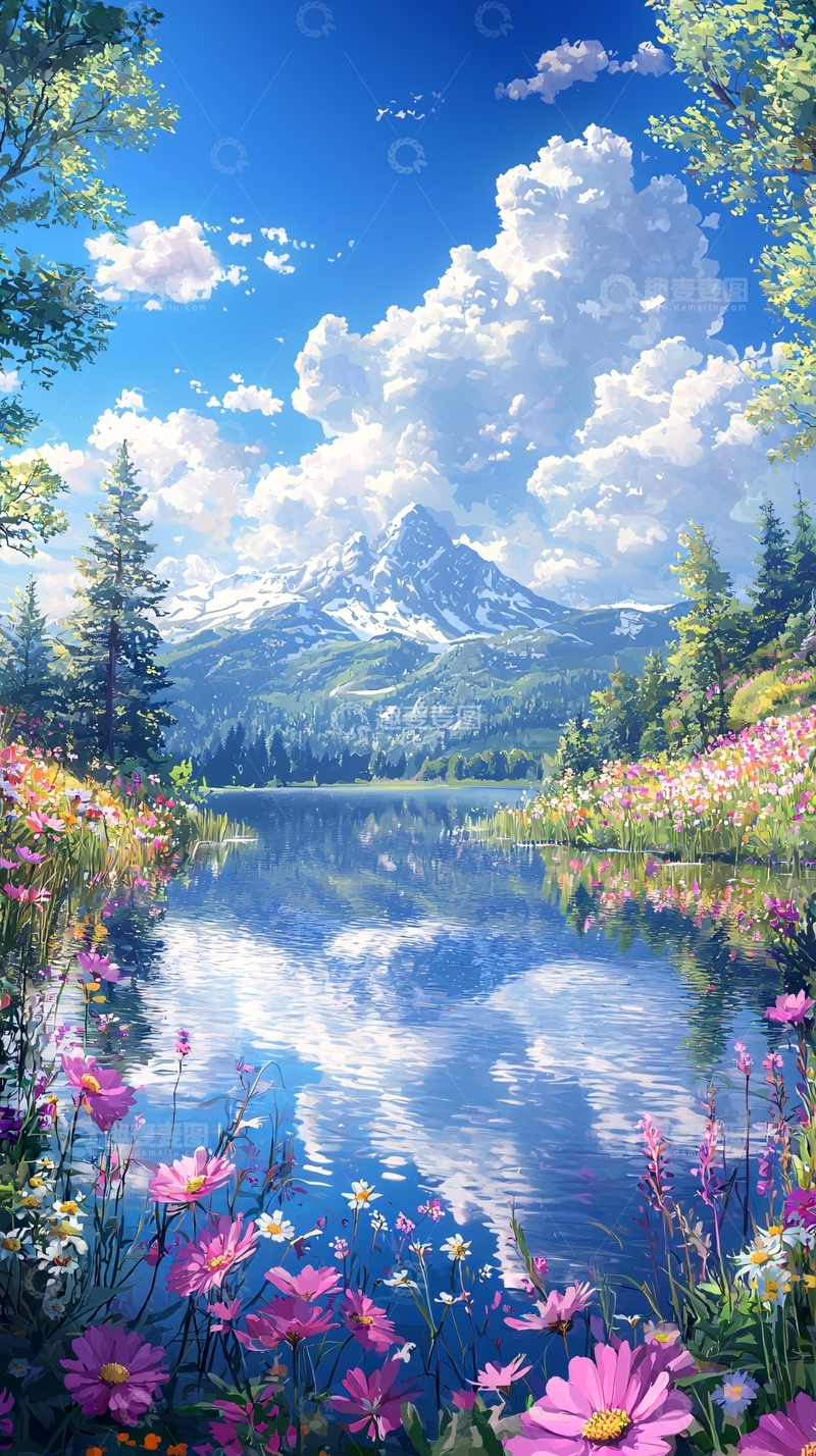 高清大图下载【趣麦麦图】风景如画的山水田园风光