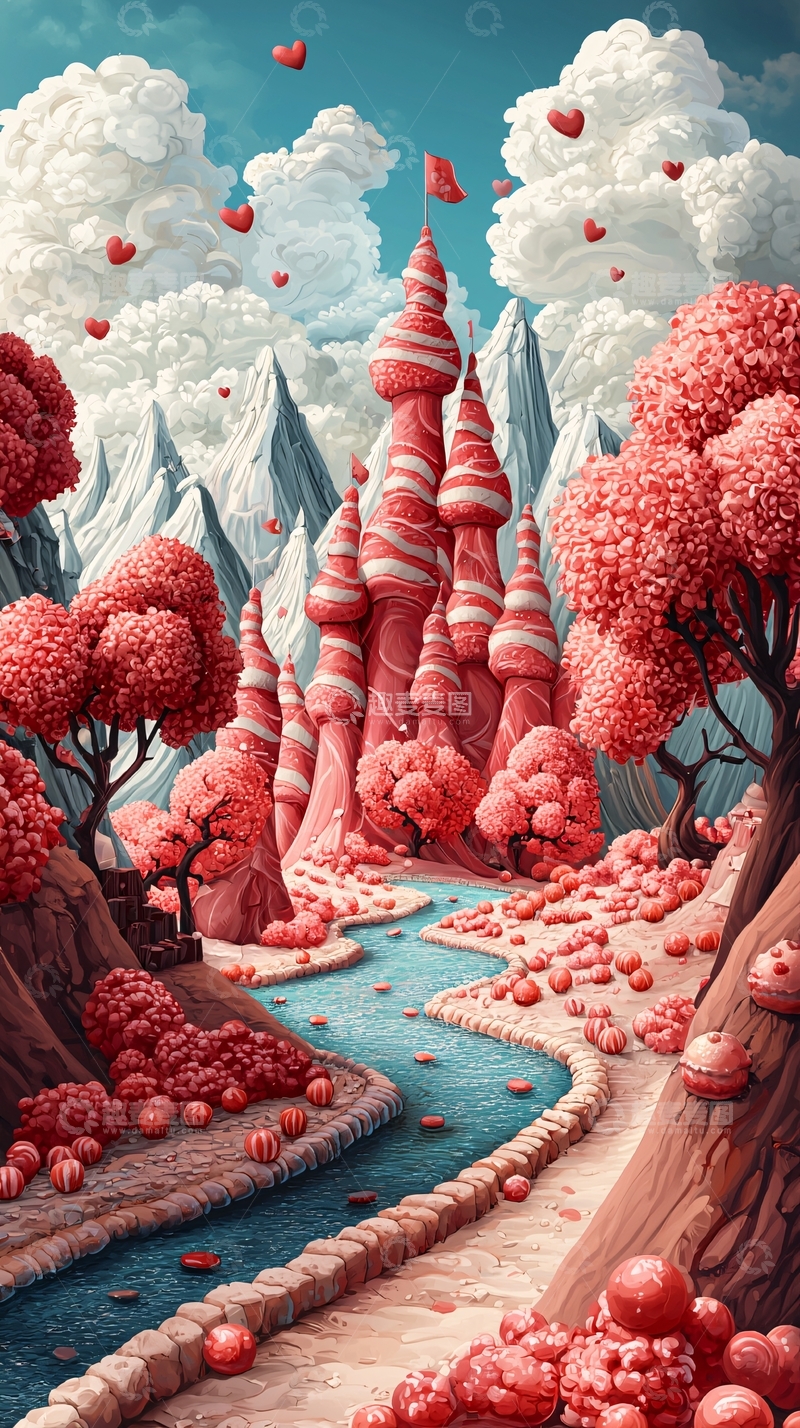 高清大图下载【趣麦麦图】糖果色梦幻城堡