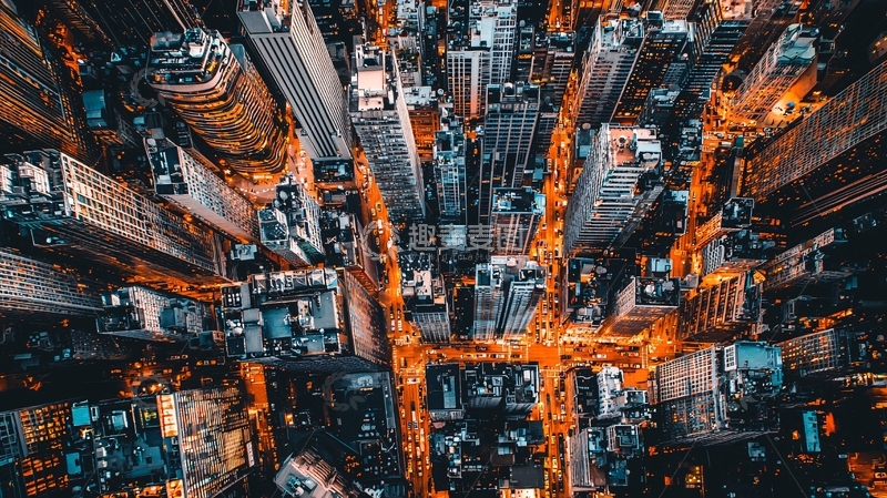 高清大图下载【趣麦麦图】俯瞰繁华都市夜景
