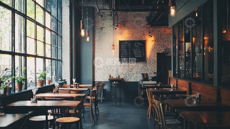 高清大图下载【趣麦麦图】工业风咖啡馆10