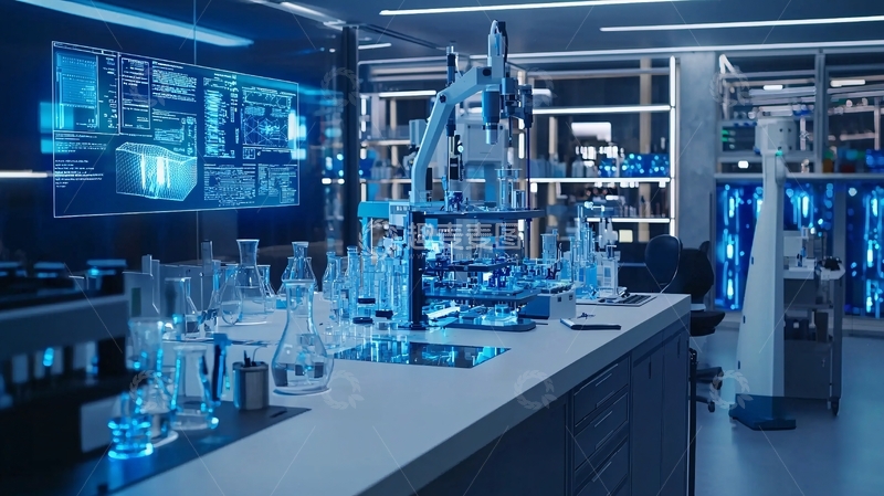 高清大图下载【趣麦麦图】现代化科技感实验室