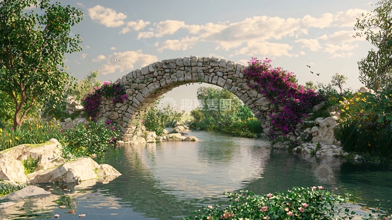 高清大图下载【趣麦麦图】石头拱桥