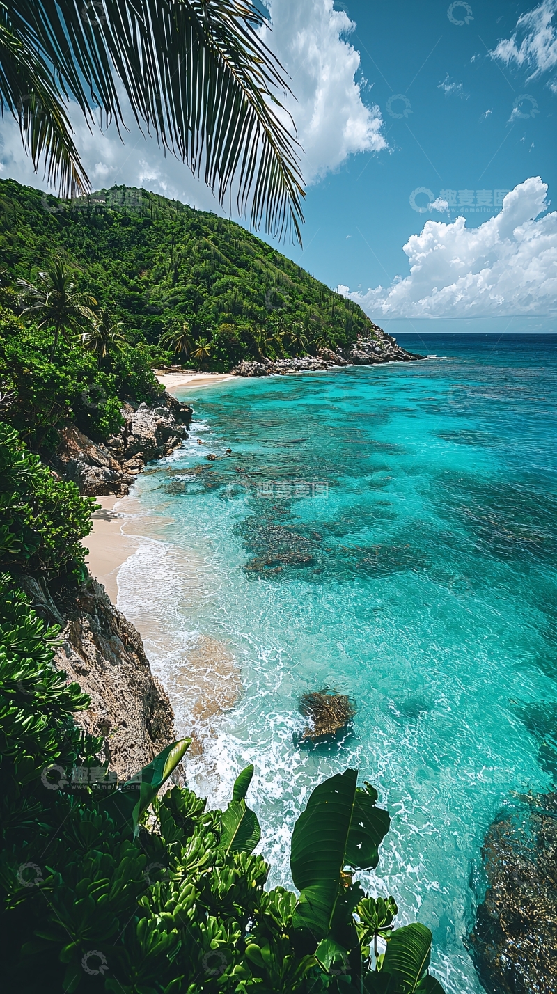 高清大图下载【趣麦麦图】热带海滩天堂一角