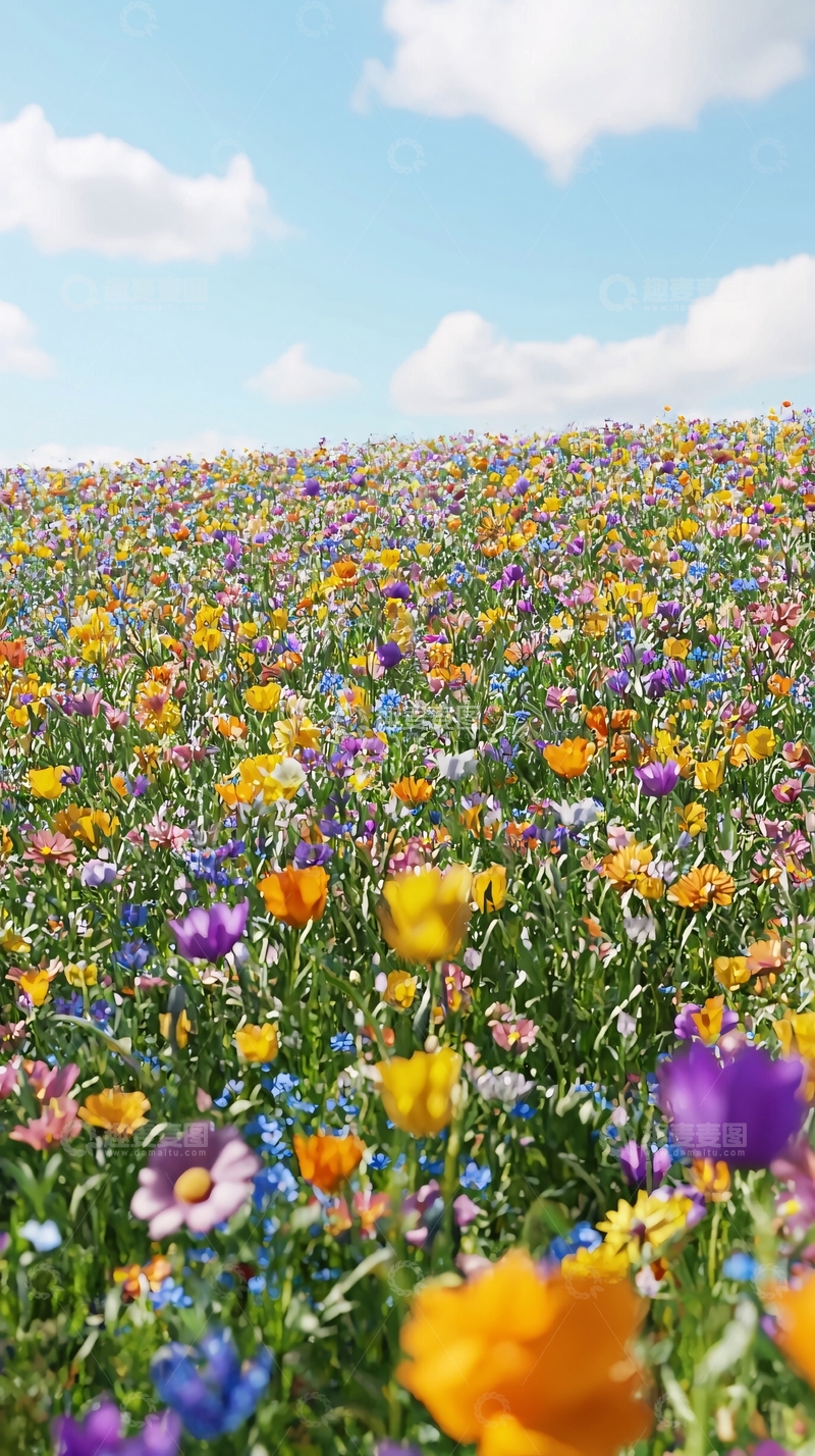 高清大图下载【趣麦麦图】彩色花海