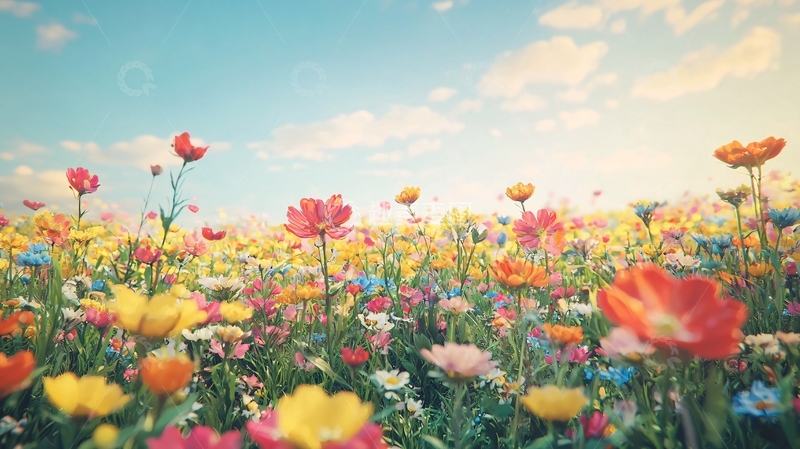 高清大图下载【趣麦麦图】彩色花海