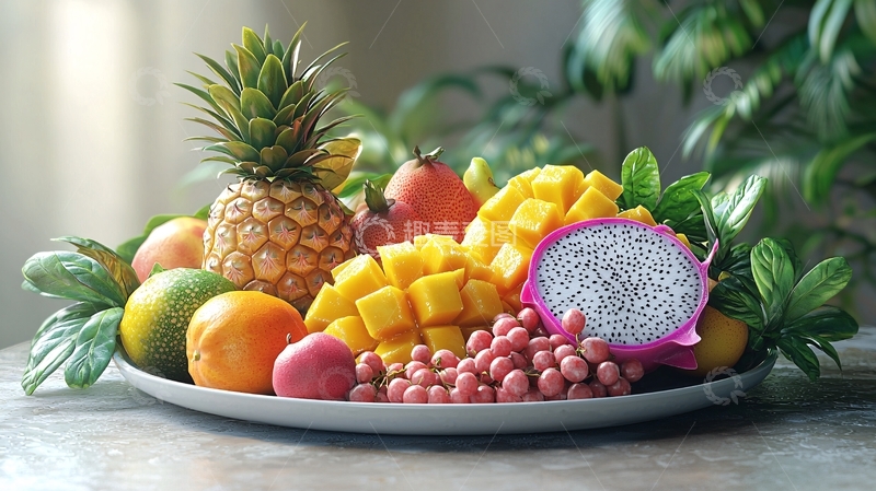 高清大图下载【趣麦麦图】热带水果静物摆拍