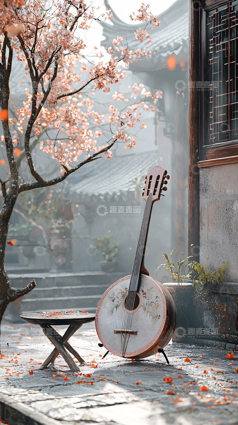 高清大图下载【趣麦麦图】古琴