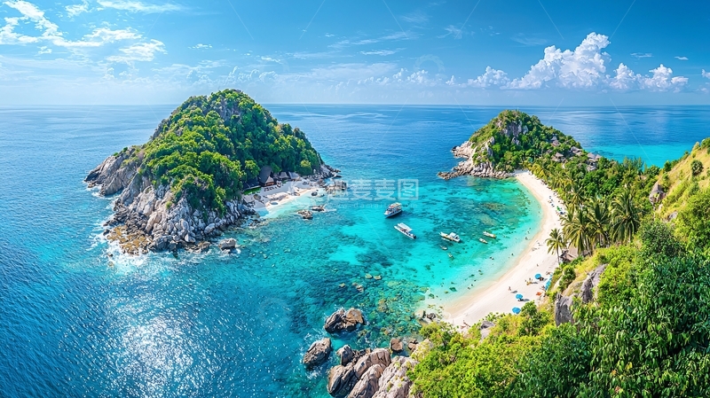 高清大图下载【趣麦麦图】热带岛屿天堂般的景色