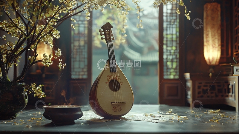 高清大图下载【趣麦麦图】古琴