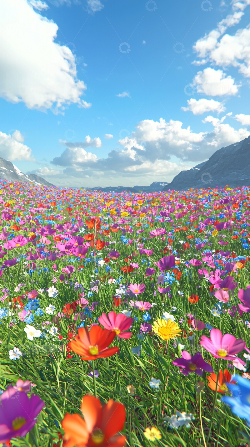 高清大图下载【趣麦麦图】彩色花海