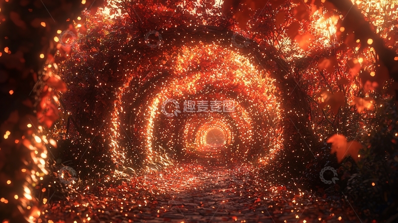高清大图下载【趣麦麦图】火焰隧道