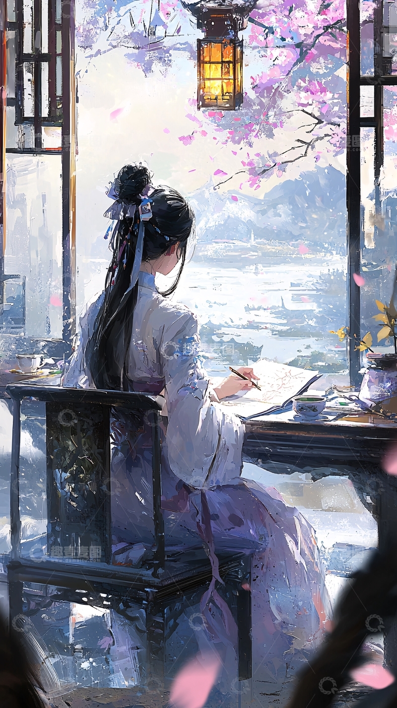 高清大图下载【趣麦麦图】古风女子