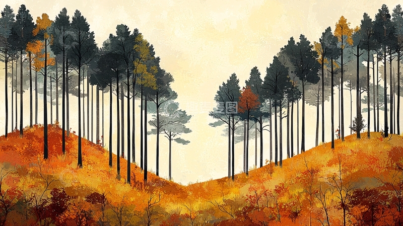 高清大图下载【趣麦麦图】秋日森林景观