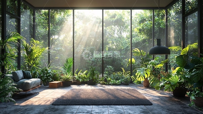 高清大图下载【趣麦麦图】室内温室阳光洒进