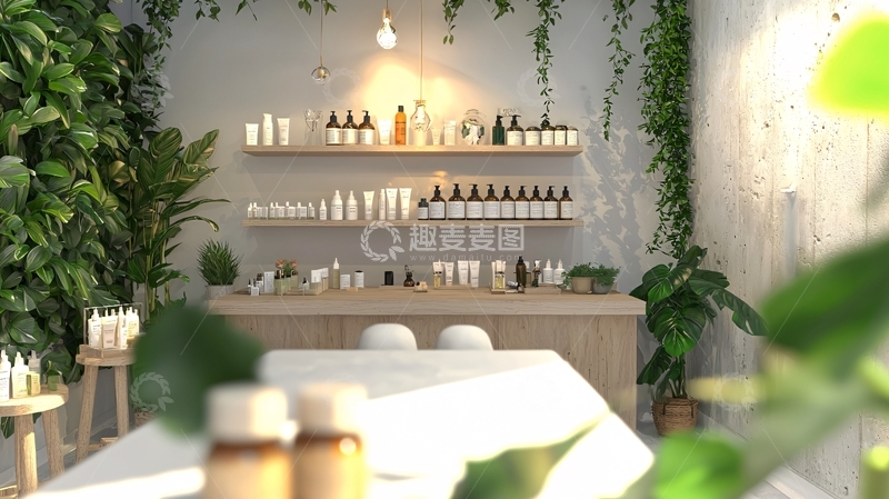 高清大图下载【趣麦麦图】绿植环绕的美容院