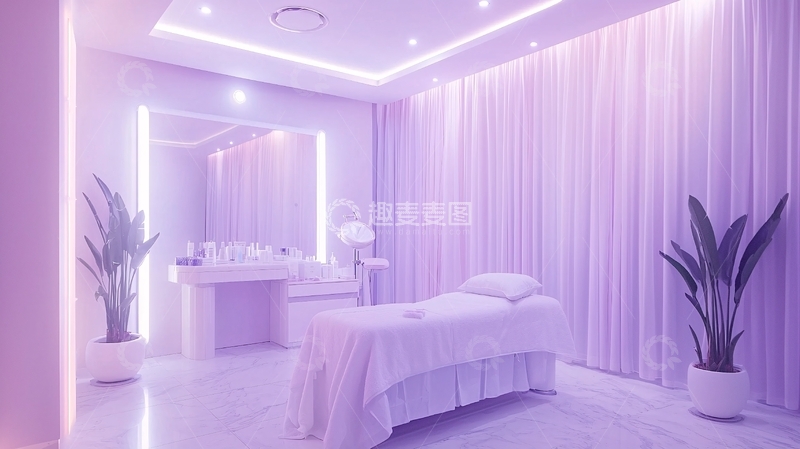 高清大图下载【趣麦麦图】紫色美容室