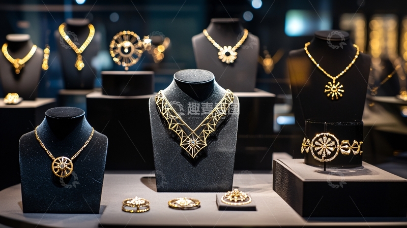 高清大图下载【趣麦麦图】奢华珠宝展柜陈列