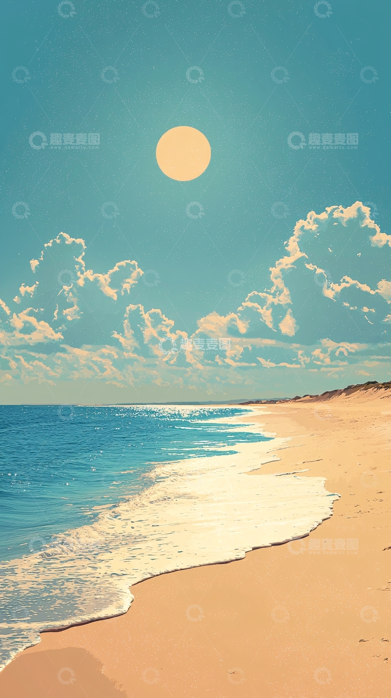 高清大图下载【趣麦麦图】阳光海滩的唯美风光