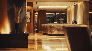 酒店大堂夜景