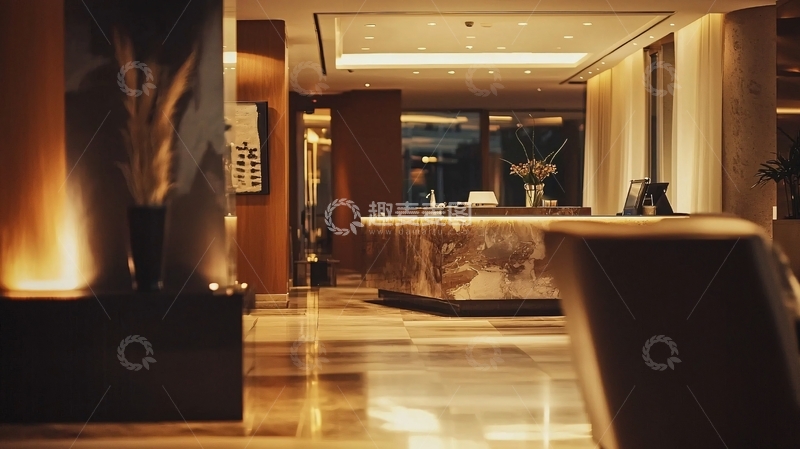 高清大图下载【趣麦麦图】酒店大堂夜景