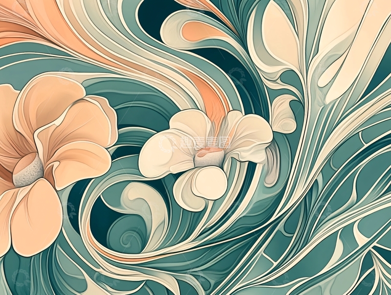 高清大图下载【趣麦麦图】抽象花卉壁纸