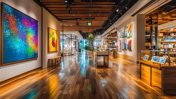 高端艺术画廊走廊