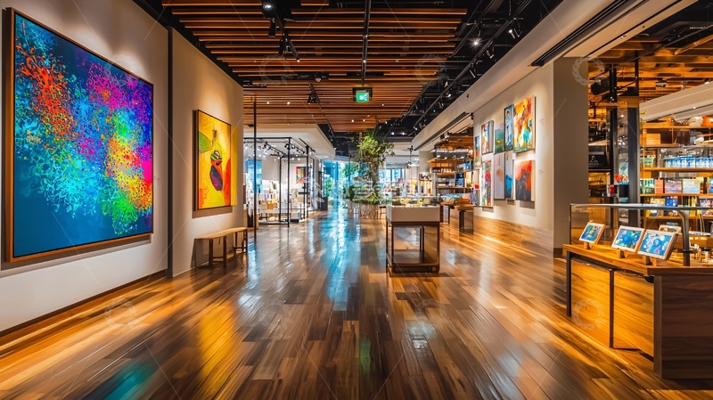 高清大图下载【趣麦麦图】高端艺术画廊走廊