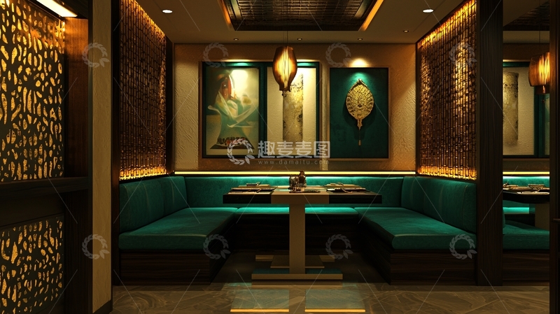 高清大图下载【趣麦麦图】高端私密餐厅设计