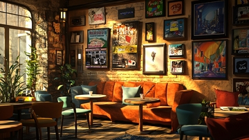 复古咖啡馆温馨角落