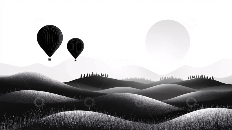 高清大图下载【趣麦麦图】黑白风