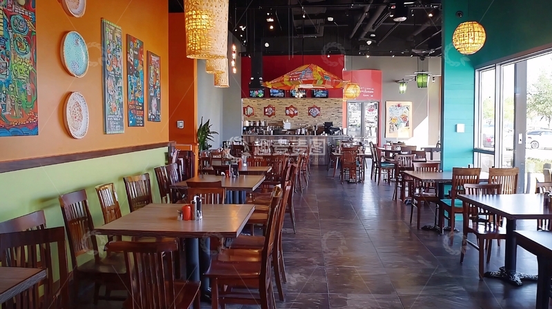 高清大图下载【趣麦麦图】明亮多彩的餐厅内部