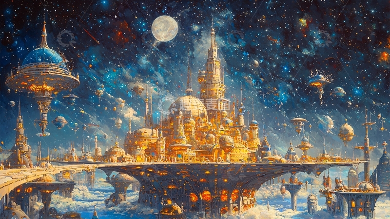 高清大图下载【趣麦麦图】漂浮城市