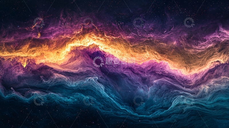 高清大图下载【趣麦麦图】宇宙星云的抽象艺术