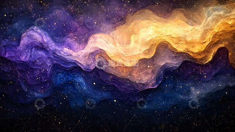 高清大图下载【趣麦麦图】星空云彩渐变色背景