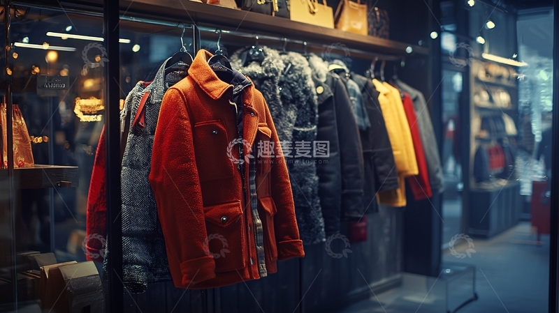 高清大图下载【趣麦麦图】高端服装店橱窗展示