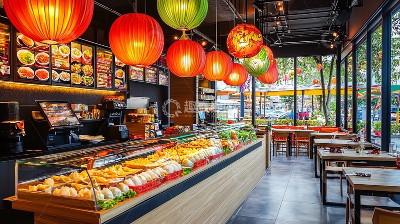 高清大图下载【趣麦麦图】现代快餐店室内设计