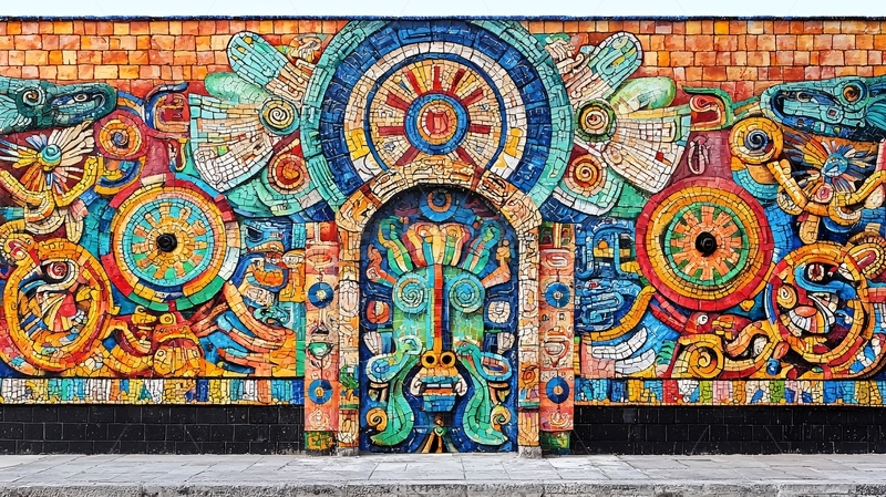 高清大图下载【趣麦麦图】彩绘壁画