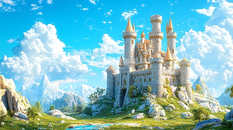 高清大图下载【趣麦麦图】天空城堡