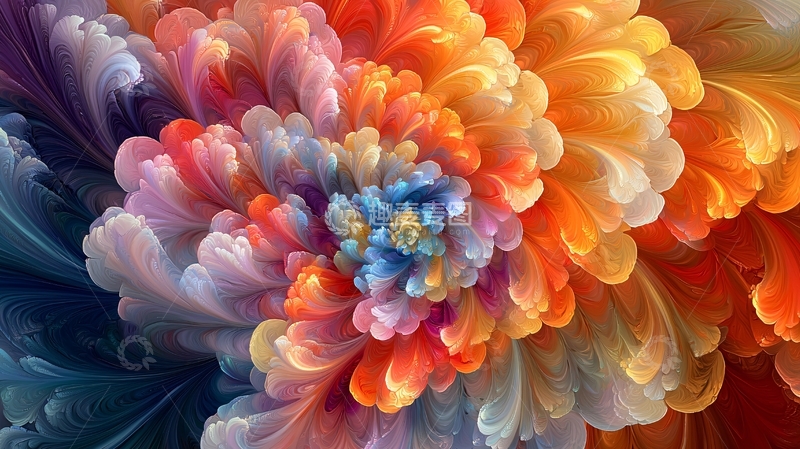 高清大图下载【趣麦麦图】色彩斑斓的花朵特写